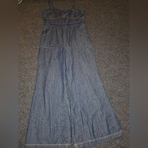 Anthropologie Blue Denim Jumpsuit